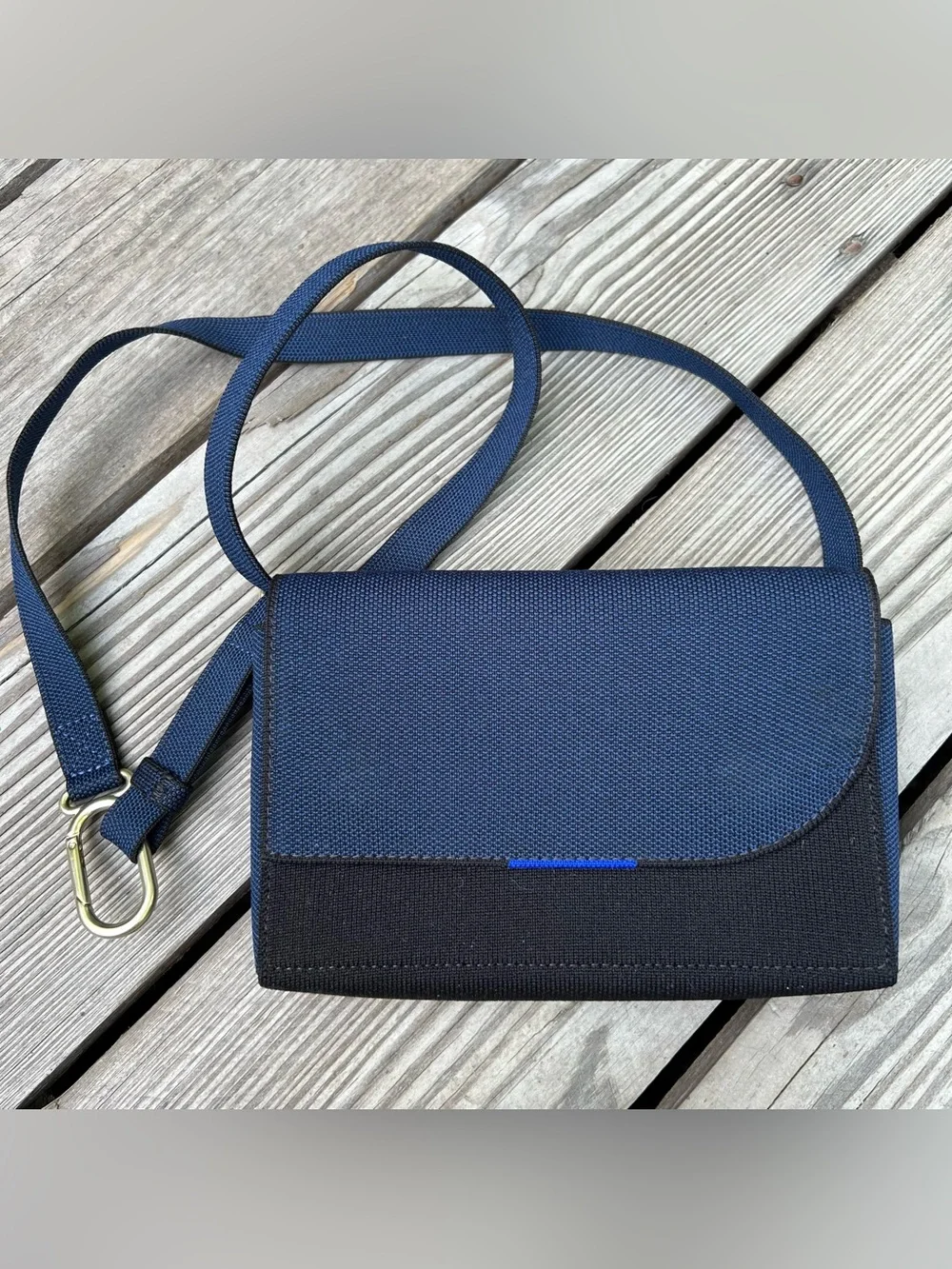Rothy's The Belt Bag Sapphire and Onyx Crossbody Purse